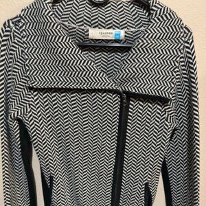Sparrow XS black and white sweater jacket.
